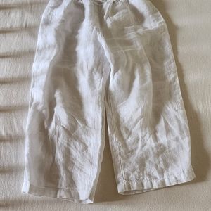 ZARA TODDLER GIRL STRAP DETAIL LINEN PANTS